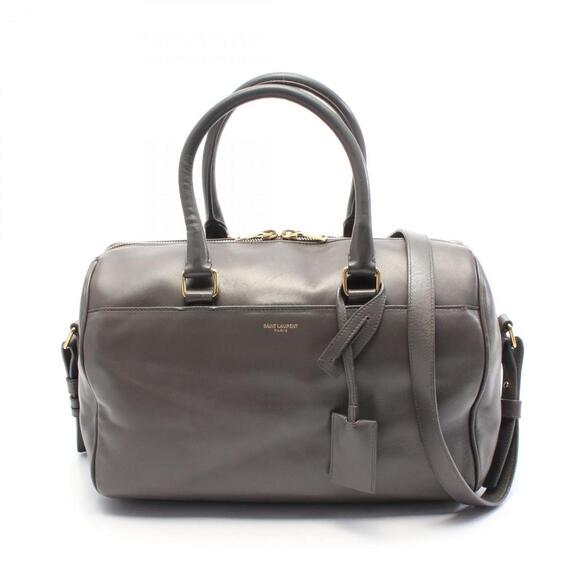 SAINT LAURENT Gray Leather Bag - Picture 1 of 11